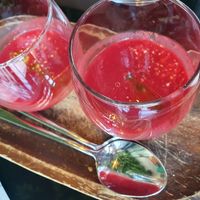 Gazpacho de sandía y remolacha at Wild Food in Granada