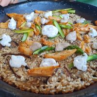 Arroz con verduras y heura at Wild Food in Granada