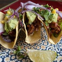 Tacos as a starter  at Wild Food in Granada
