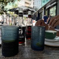 Fritz kola and coffee before the food came out   at Wild Food in Granada