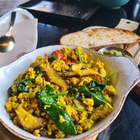 scrambled tofu at Wild Food in Granada