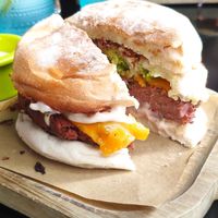 Jackfruit burger at Wild Food in Granada