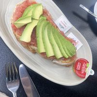 Avocado tomato toast  at Wild Food in Granada