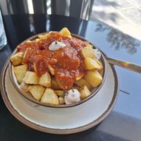 Spicy potatoes at Wild Food in Granada