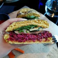 Wild burger with sweet potatoes (optional: gluten free) at Wild Food in Granada