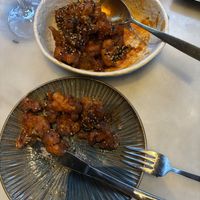 KFC cauliflower - great ginger kick!  at Wild Food in Granada