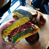 Vegan burger, the best choice for vegans.
 at Wild Food in Granada