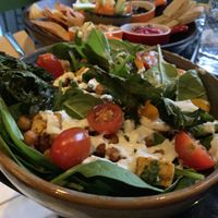 Kale spinach cesar salad at Wild Food in Granada