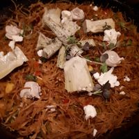 Fedeau noodle plate at Wild Food in Granada