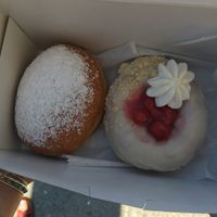 Cherry pie doughnut (on right)  at Revolution Doughnuts in Atlanta
