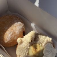 Blackberry rose jam and banana cream pie   at Revolution Doughnuts in Atlanta