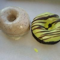 Lemon poppy seed and chocolate orange at Revolution Doughnuts in Atlanta