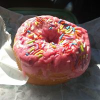 Raspberry sprinkle at Revolution Doughnuts in Atlanta