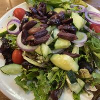 Greek salad hold the feta  at Pizza Luce in Duluth