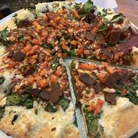 Ruby Rae pizza sub impossible sausage for Herbivorist Butcher bacon.   at Pizza Luce in Duluth