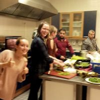 Helping out in the kitchen at Groenten Zonder Grenzen - GZG in Rotterdam