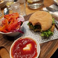 Butter bean burger at Bella Italia in Telford