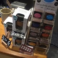 Reusable coffee cups & chocolate (some vegan) at Kalm Kitchen Cafe in Guildford