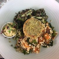 Vegan falafel with 2 assorted salads  at Kalm Kitchen Cafe in Guildford