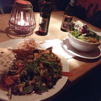 tofu teriyaki + curry in a hurry ( - bigger than it looks on the photo) at W Der Imbiss - Nollendorfplatz in Berlin