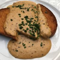 Welsh rarebit at The Stalking Horse Brewery and Freehouse in West Los Angeles