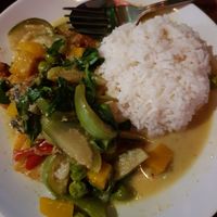 Green curry at NumNgern in Khao Sok