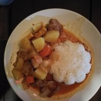 Massam Curry vegan at NumNgern in Khao Sok