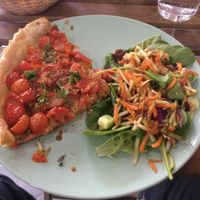 Grocer cake + salad so delicious! at Veg'Me Up in Le Mans