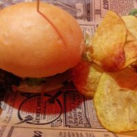 Hamburguesa vegana at Eskina in Irun