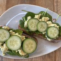 Broodje “Lisa Goes Vegan” eiersalade   at The Blueberry in Amersfoort
