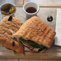Veggi (vegan) panini at Barra Light in Puerto Vallarta