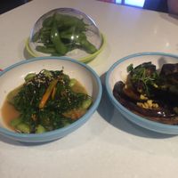 Edamame, seaweed salad, aubergine  at YO! Sushi in Guildford