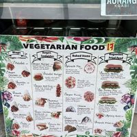 The menu  at Govinda's at the Beach in Ao Nang