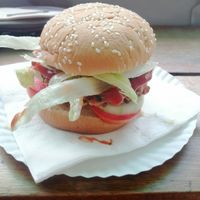 Vegan Burger at Govinda's at the Beach in Ao Nang
