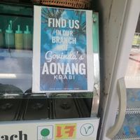 Vegan options at Govinda's at the Beach in Ao Nang