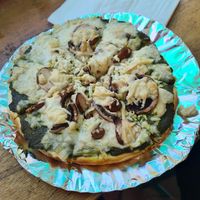 Vegan pesto pizza at Govinda's at the Beach in Ao Nang