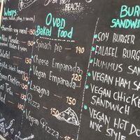 menu at Govinda's at the Beach in Ao Nang