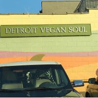 Outside sign  at Detroit Vegan Soul in Detroit