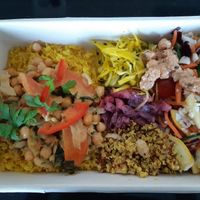 Selection of dishes from the buffet at Anne's Vege in Espoo