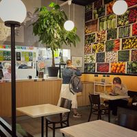 Counter and restaurant at Anne's Vege in Espoo