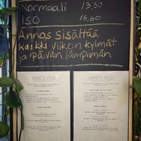 Weekly menu (May 2024) at Anne's Vege in Espoo