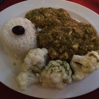 spinach and tofu curry at Os Tibetanos in Lisbon