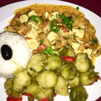 mango tofu curry at Os Tibetanos in Lisbon