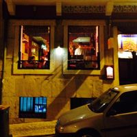 Outside at Os Tibetanos in Lisbon