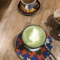 Matcha latte and coffee!  at Bagels & Beans - Mariaplaats in Utrecht