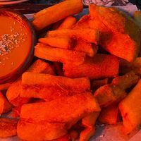 Yuca fritas mit Bananenketchup  at Blitz Restaurant in Munich