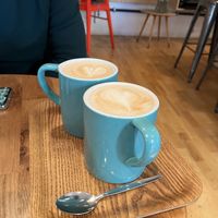 two coffee latte with oat milk  #Veganuary at TICH Healthy Living in Brussels