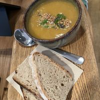 sweet potato soup 🍠  #Veganuary at TICH Healthy Living in Brussels