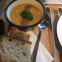 Tomato lentil soup  at TICH Healthy Living in Brussels