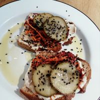 Cashew toast at TICH Healthy Living in Brussels